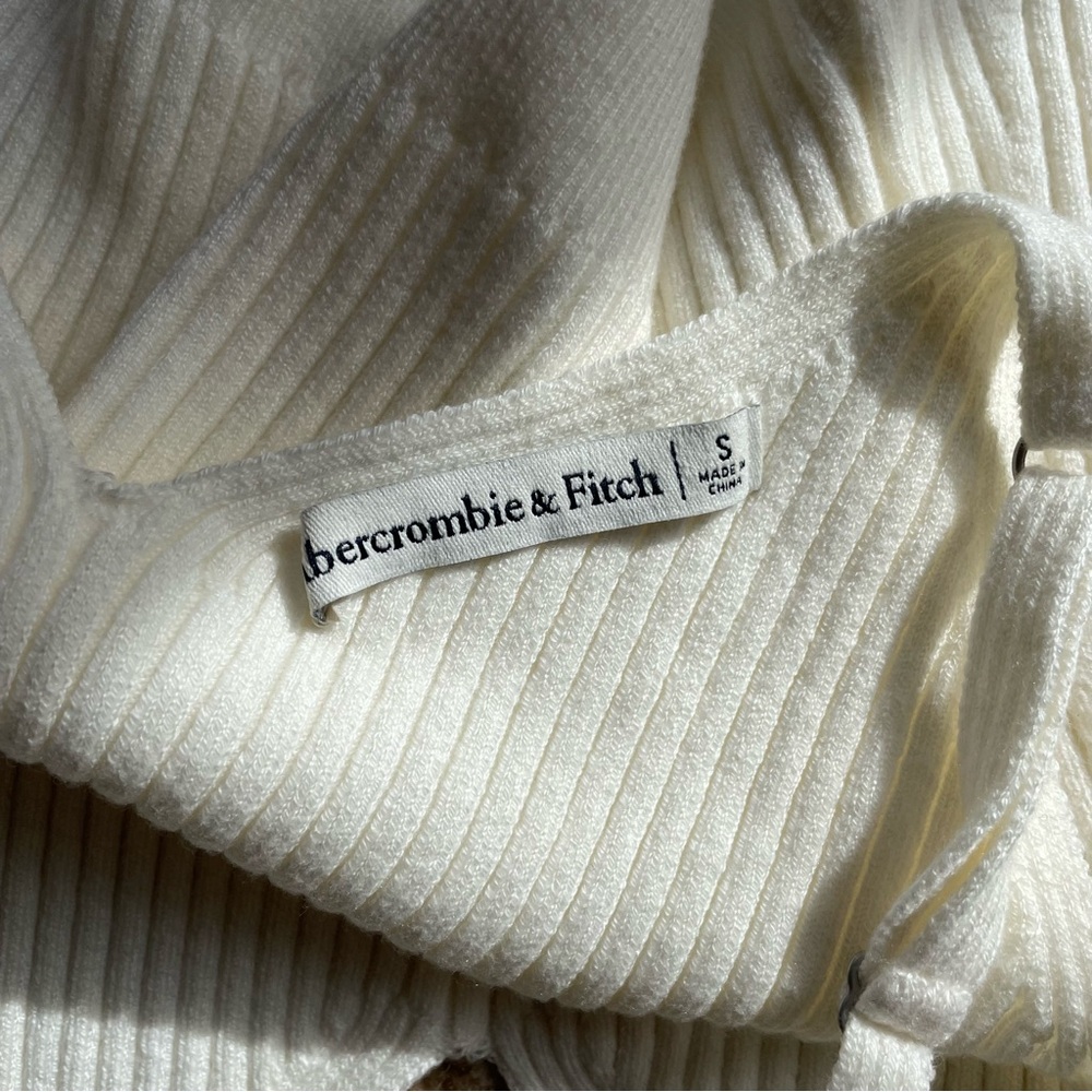 A&F Ribbed White Tank - Picture 2 of 3